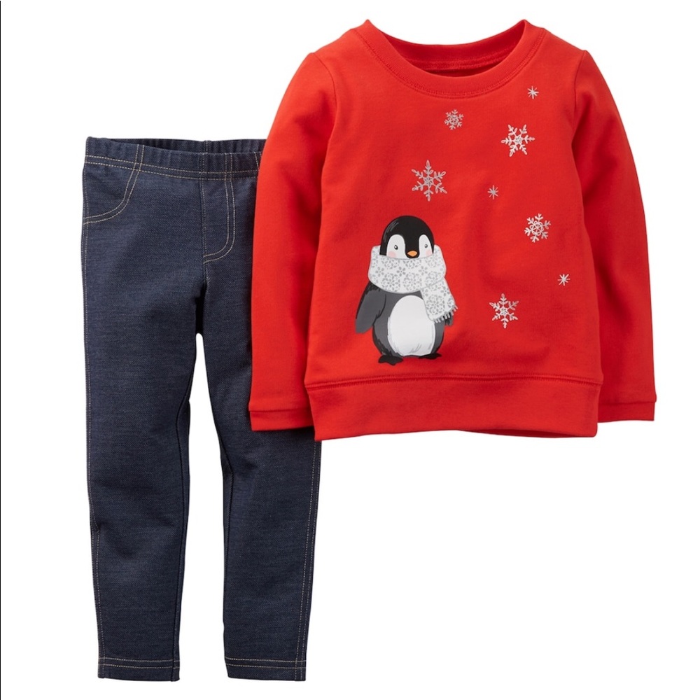 Carter's Baby Girl French Terry Top and jeggings