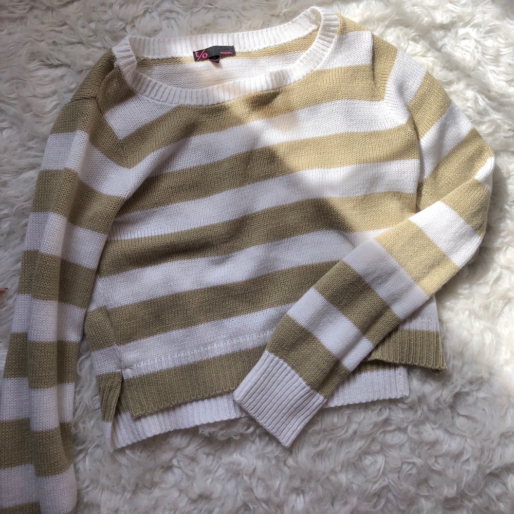 Striped Cropped Sweater