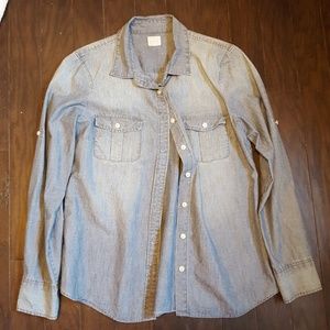 Long sleeve denim button up