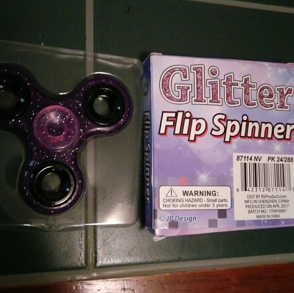 PURPLE GLITTER FIDGET SPINNER