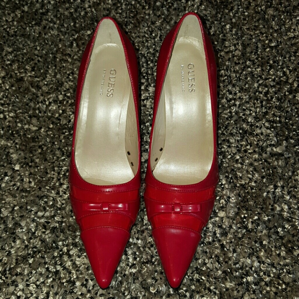 Guess Red Patent Leather High Heels - Picture 2 of 8