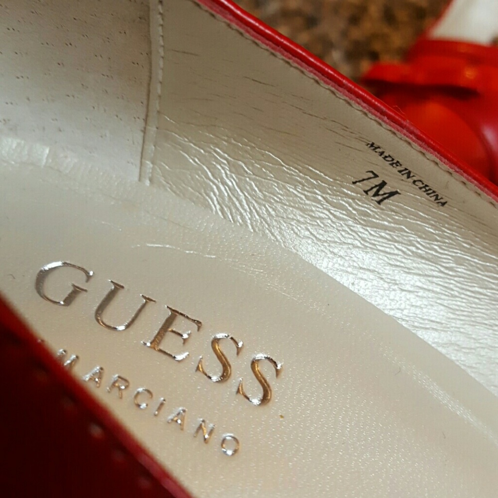 Guess Red Patent Leather High Heels - Picture 6 of 8