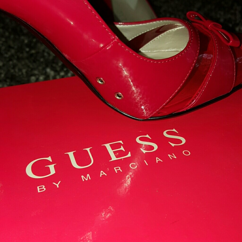 Guess Red Patent Leather High Heels - Picture 7 of 8