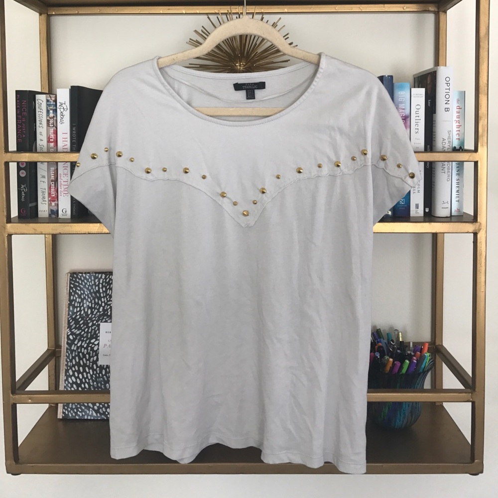 NWOT Zara Spikes Tee