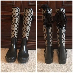 SOLD Coach rain/winter boots. Size 8