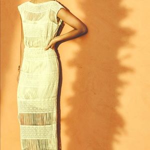 Fringe maxi Dress ANTHRO