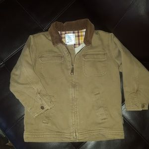 Boys Old Navy corduroy lined zipper jacket size 5T