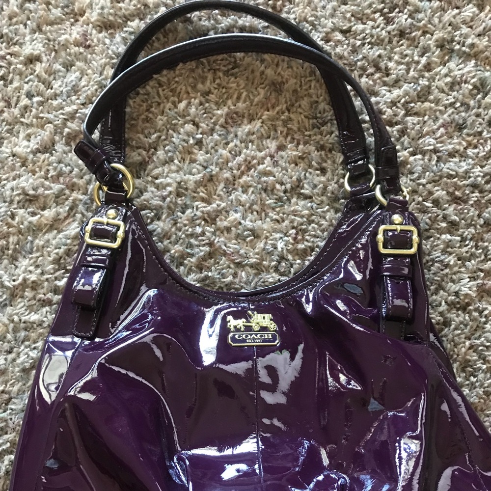Coach satchel like new purple/burgundy