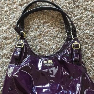 Coach satchel like new purple/burgundy