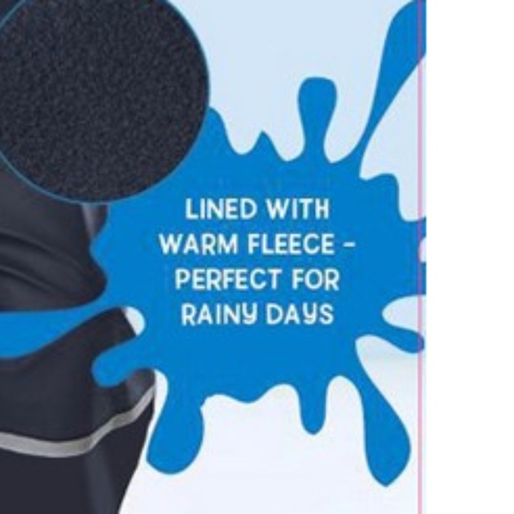 Lined, warm kid’s wind and rain overall pants 2T - Picture 7 of 8