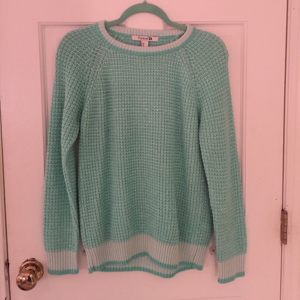 Forever 21 teal sweater