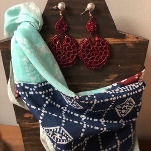 Noonday bandana and earrings set