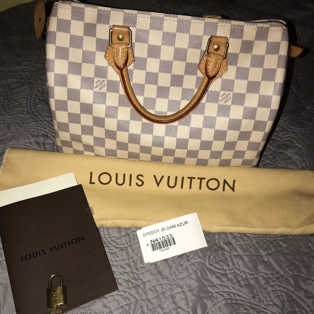 Speedy 30 Damier Azur by Louis Vuitton