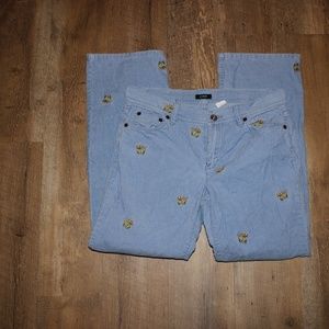 J.Crew Light Blue Corduroy Scottie Dog Pant Size 6