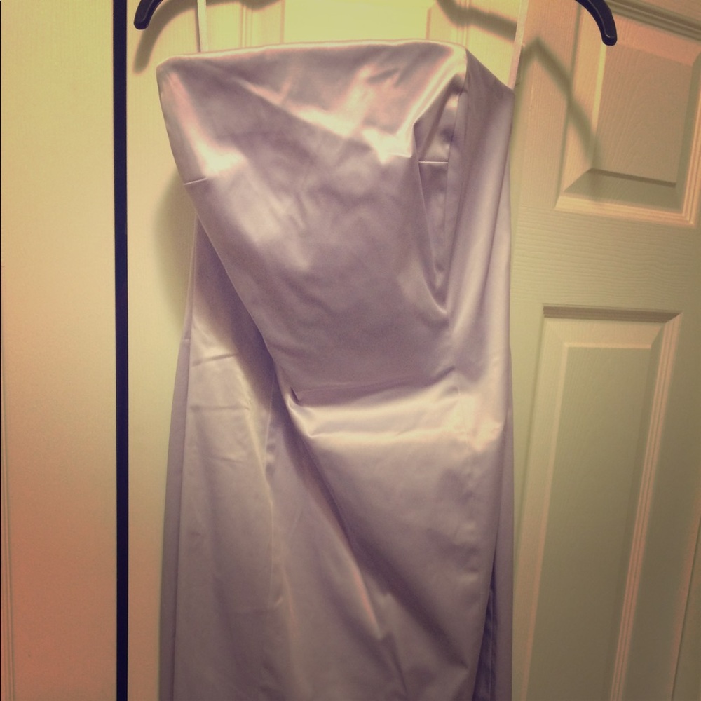 Strapless Iced Lavender Cocktail Dress