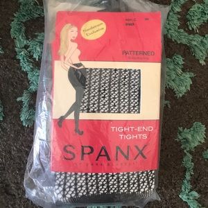 Spanx Tights Size C Patterned Black