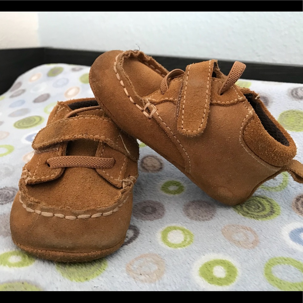 Leather Soft Sole Sz 3 Baby Toddler Moccasin Shoes