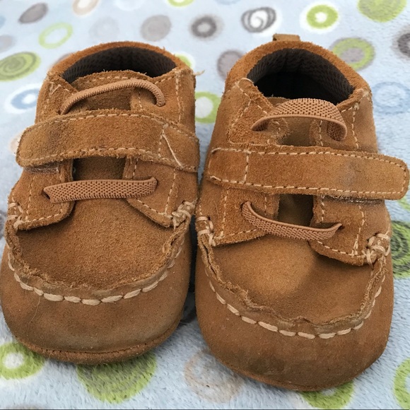 Leather Soft Sole Sz 3 Baby Toddler Moccasin Shoes - Picture 2 of 5