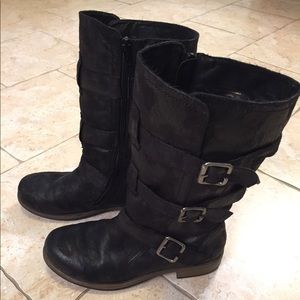 Crown Vintage 3 buckle moto boot