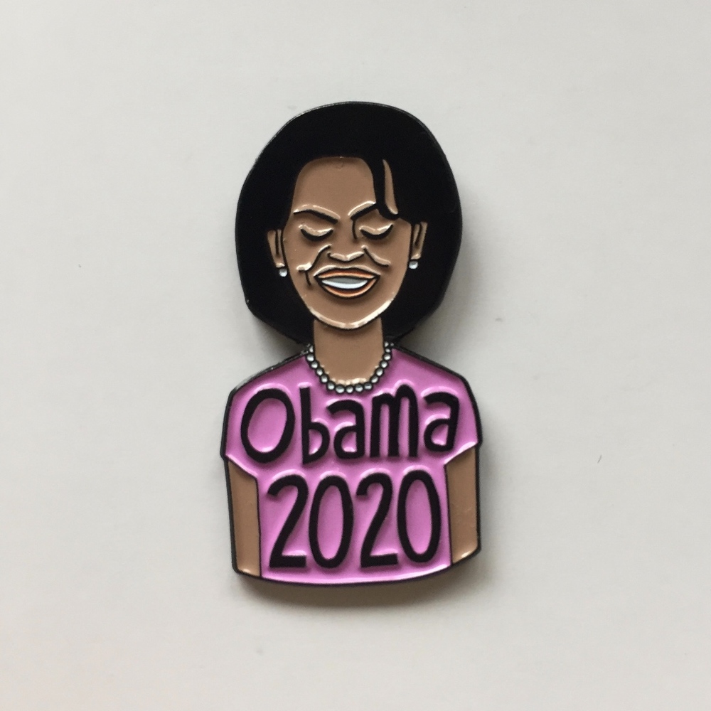 Michelle Obama 2020 Enamel Lapel Pin NWT