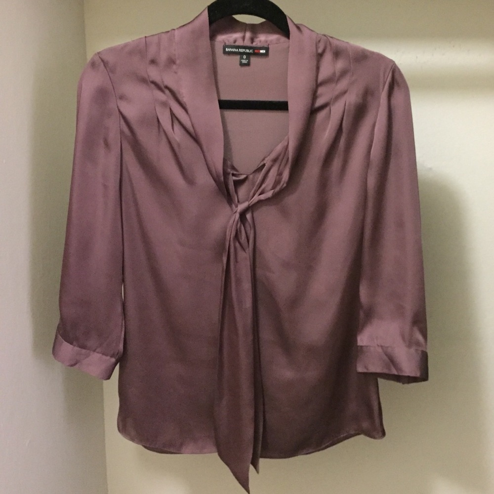 Banana Republic Madmen front tie blouse size 0