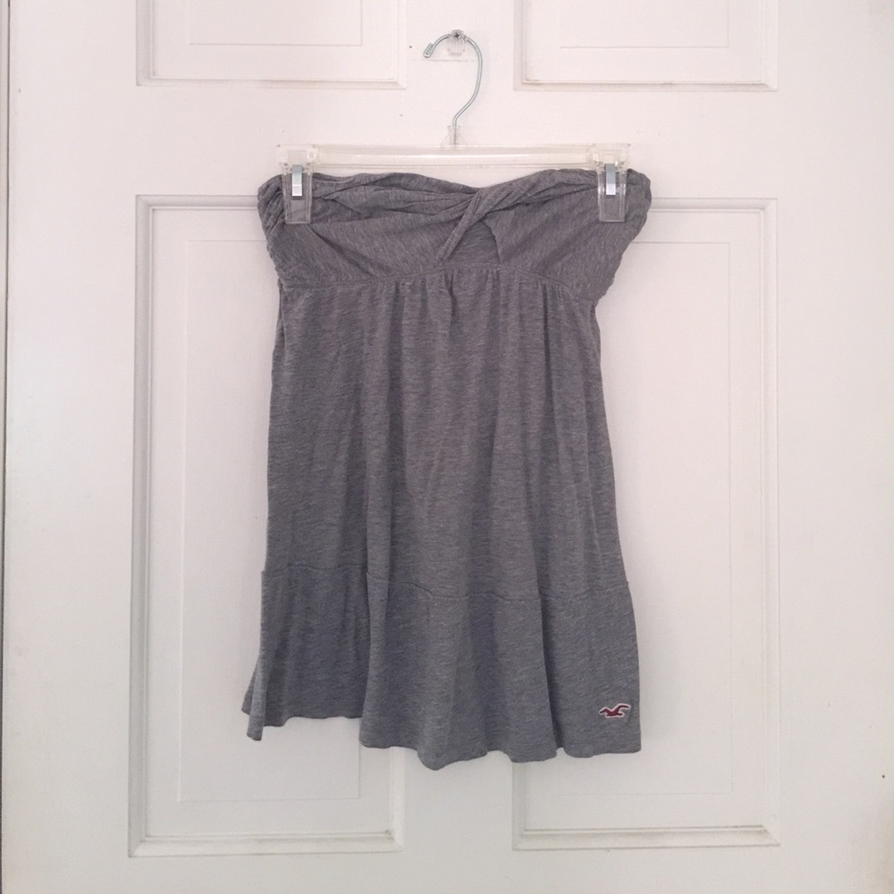 Gray Hollister tube top