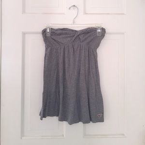 Gray Hollister tube top