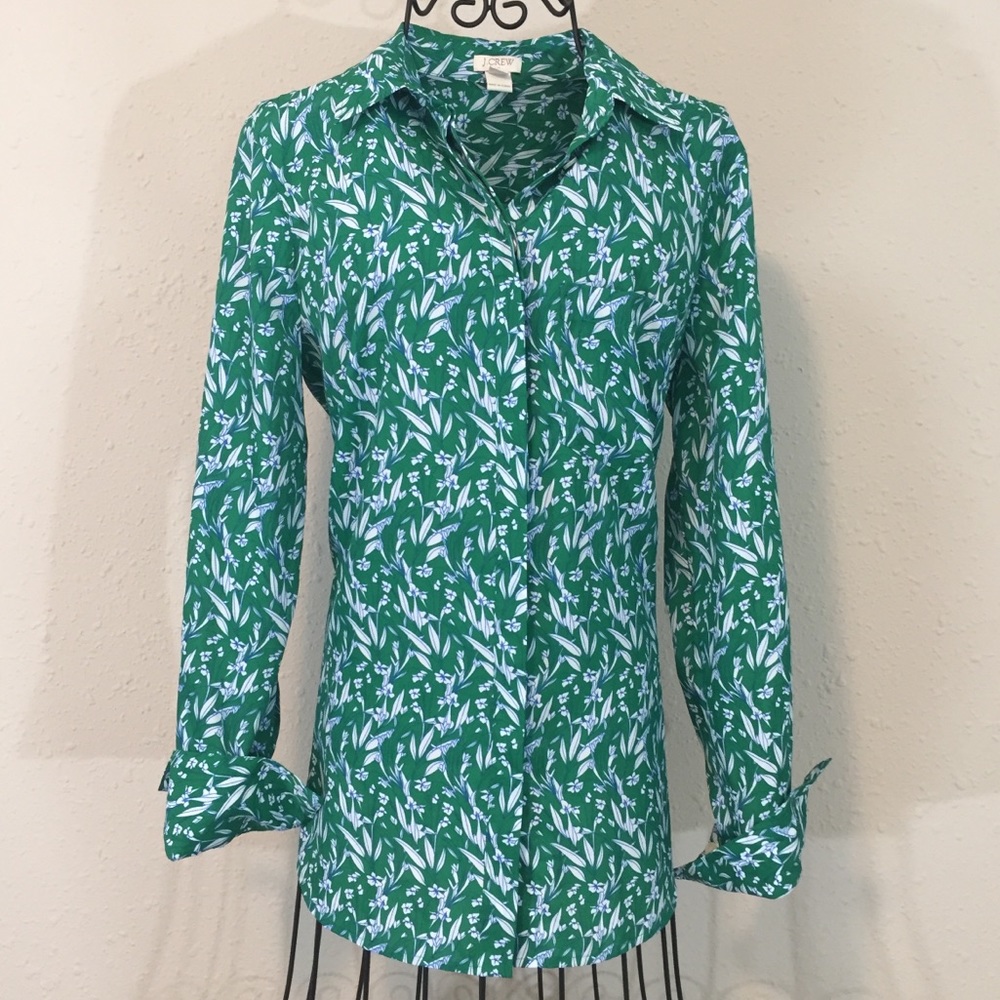 J.Crew Floral Button Down Blouse