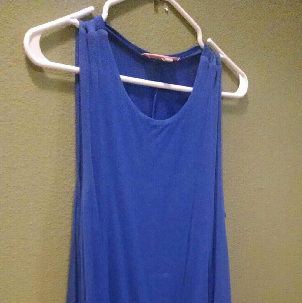 Philosophy asymmetrical hem tank top blue medium