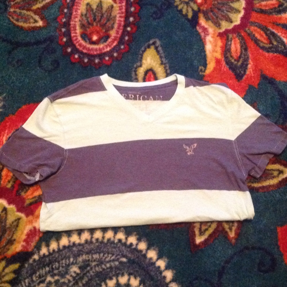 Small American Eagle Striped Shirt