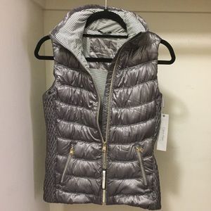 Calvin Klein silver premium down vest size XS
