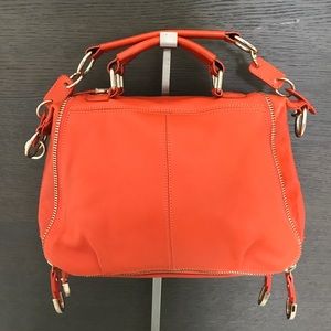 New! Charles David Small Leather Handbag 12'w x 8.5"h x 2.75"d.