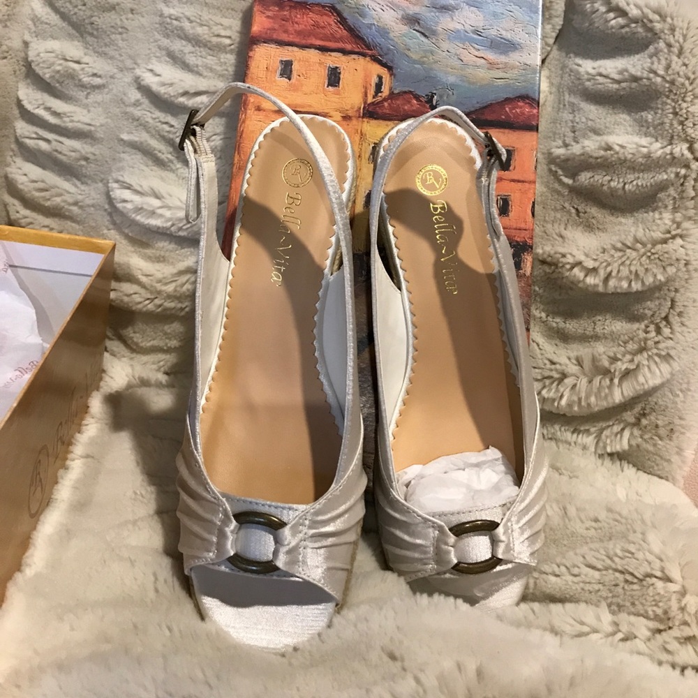 Satin Bella Vita sandals.