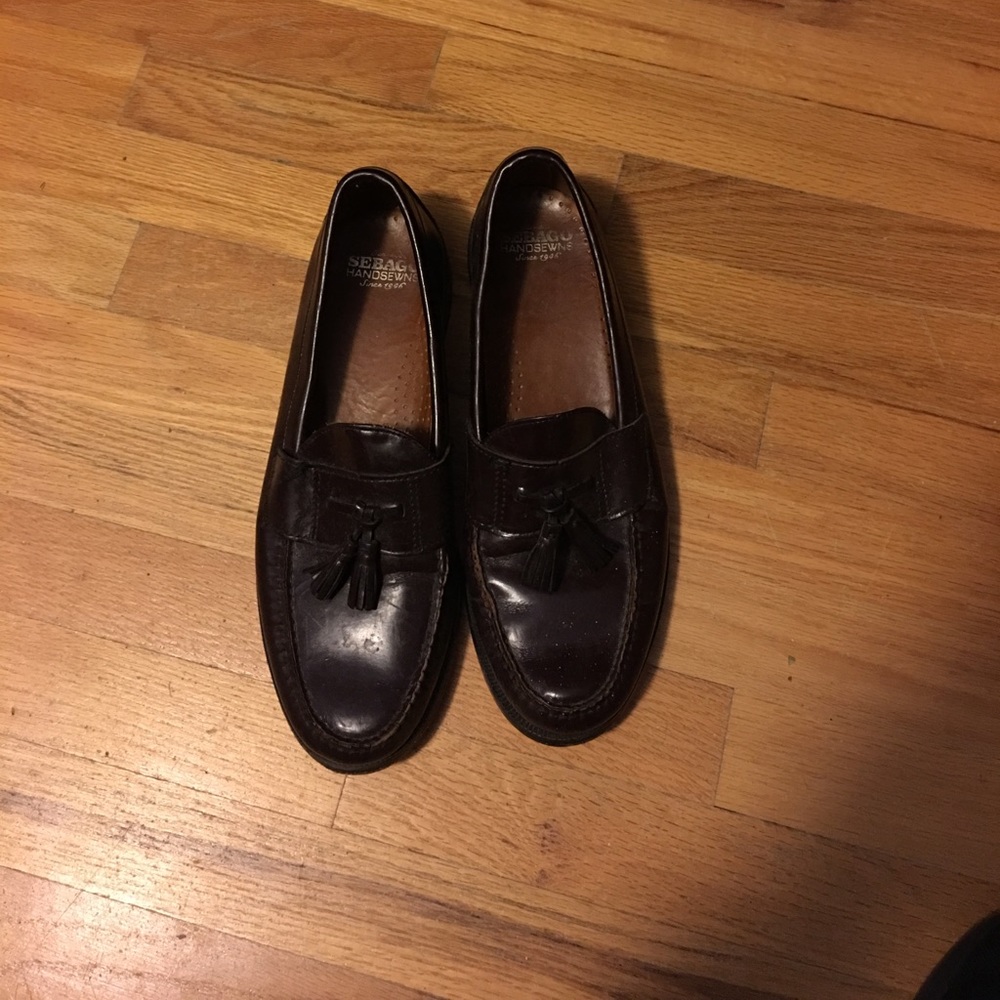 Maroon Sebago dress shoes