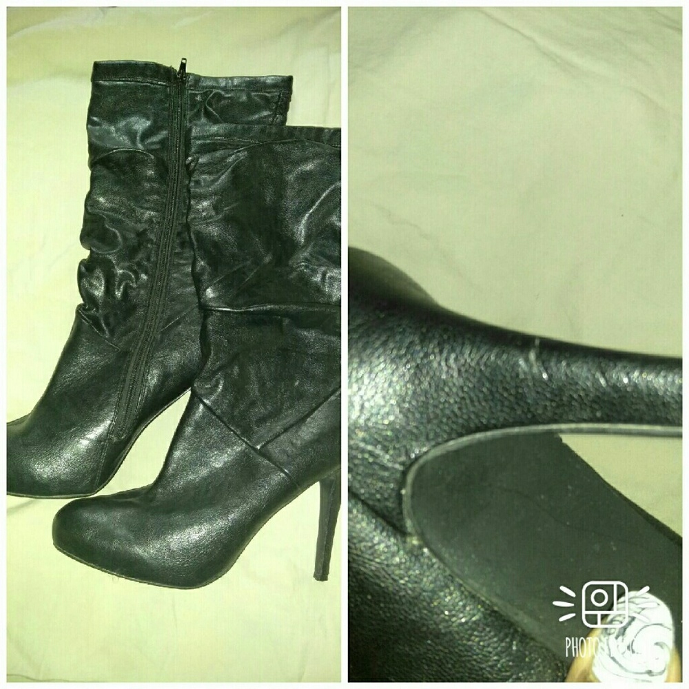 Black boots, mid length