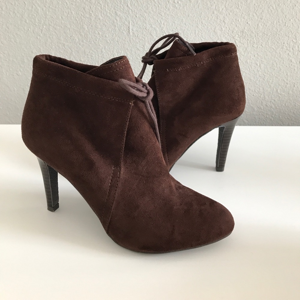 Faux suede boots