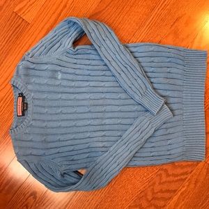 Vineyard vines XS/S blue cable knit sweater EUC