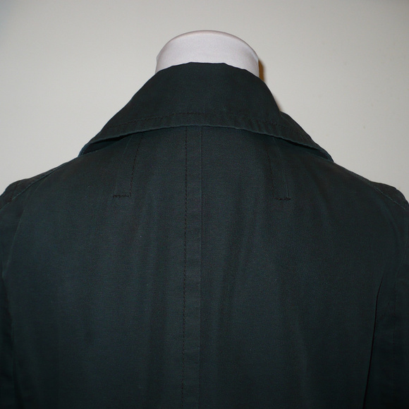 MARC JACOBS Puff-Sleeve Oversize Statement Button Black Cotton Canvas Pea Coat M - Picture 4 of 10