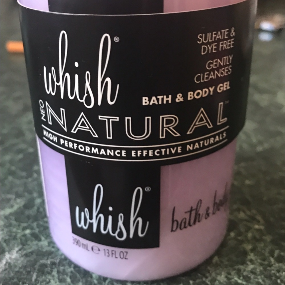 Wish all natural bath and body gel no dyes natura