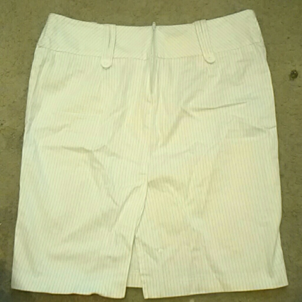 White skirt with strips