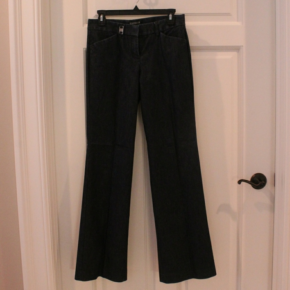 Express Editor Denim Dress Pants.