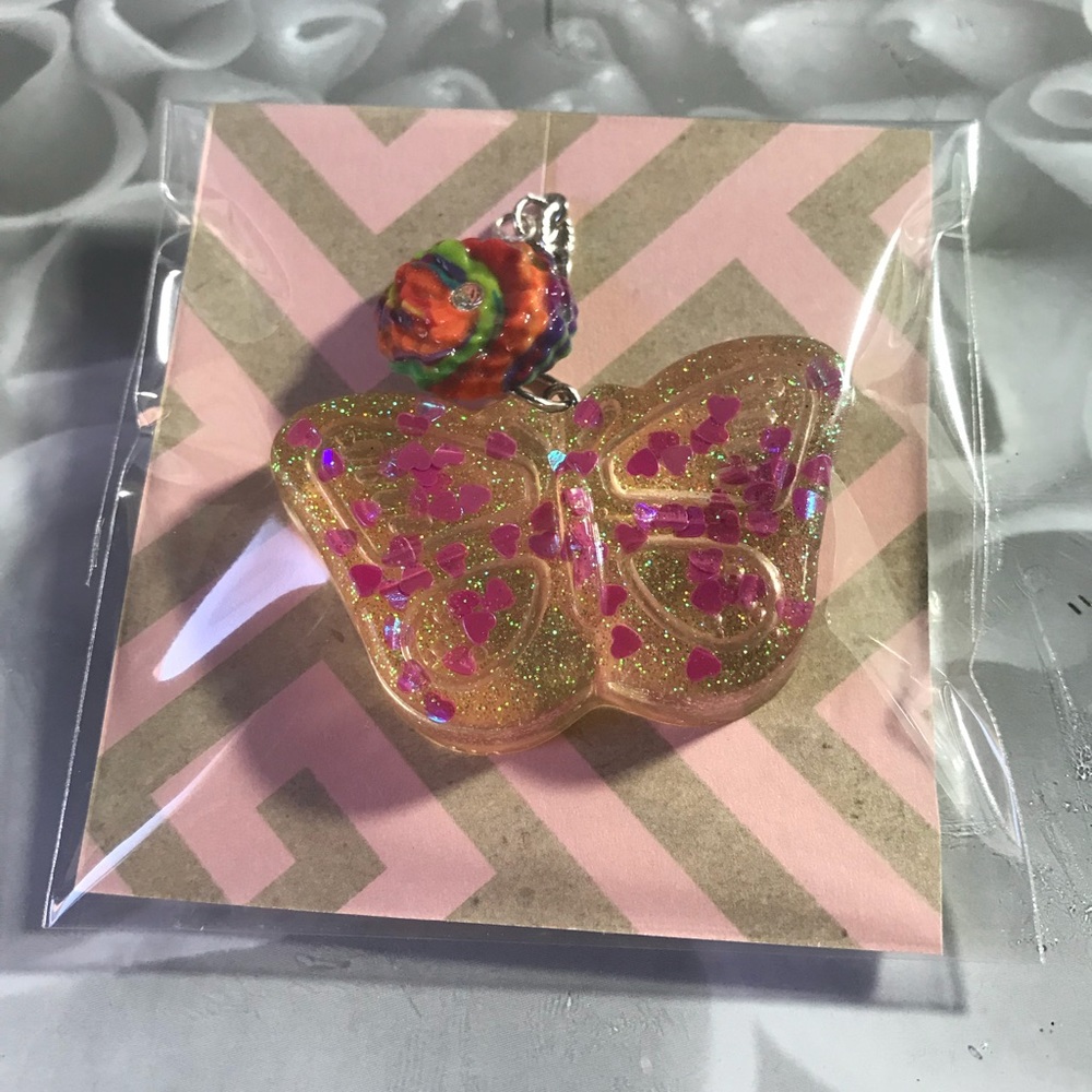 Handmade backpack charms made from resin