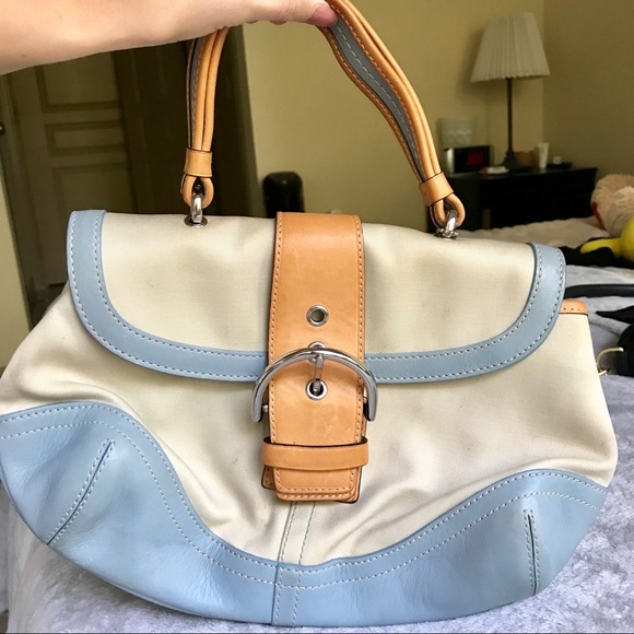 Rare Coach Daisy Soho Microfiber and Leather - Picture 1 of 4