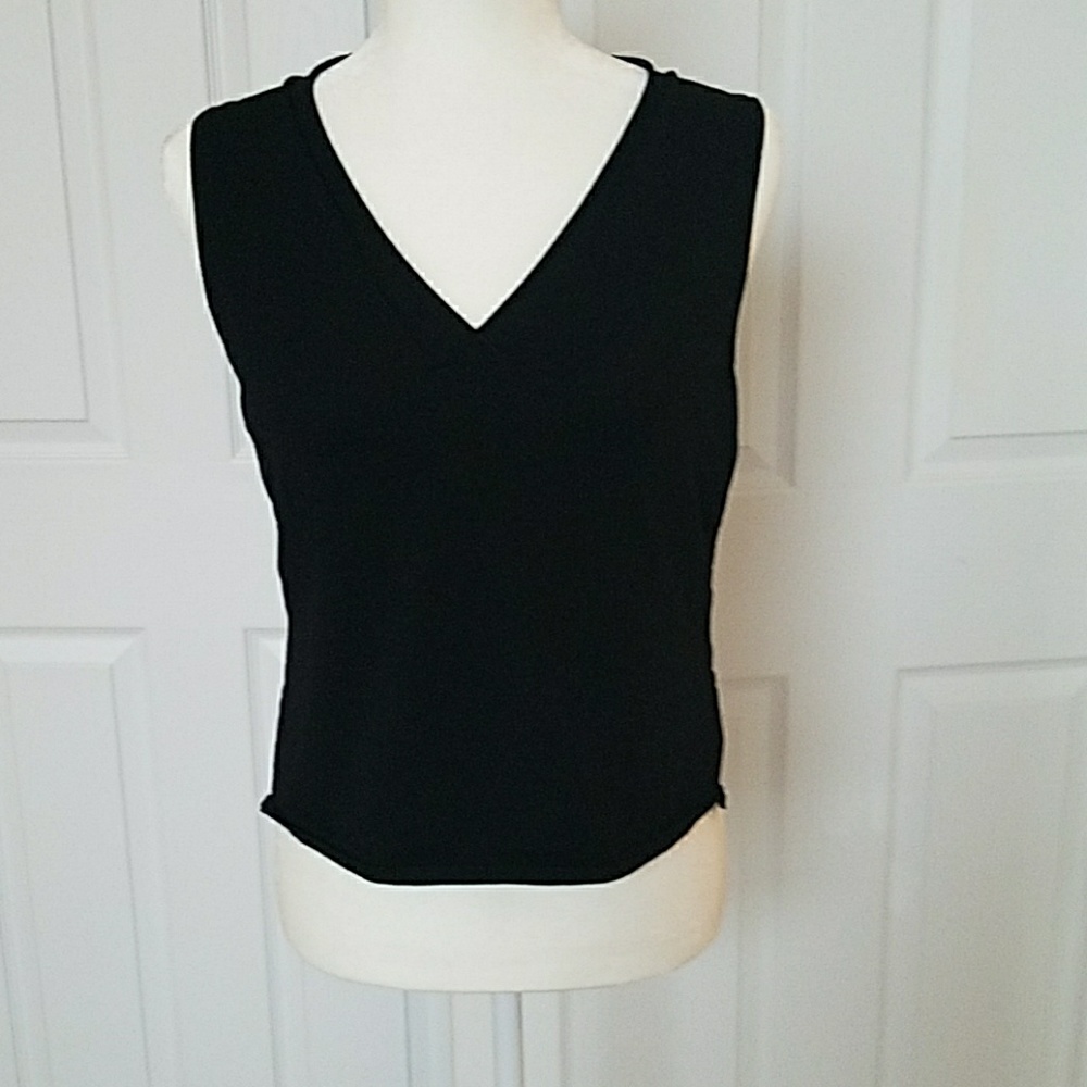 AK Anne Klein Sleeveless Black Sweater