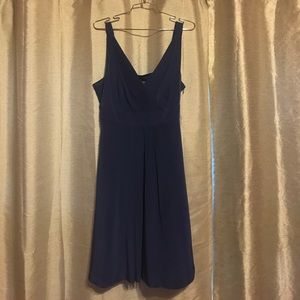 Silky blue dress with tie in back