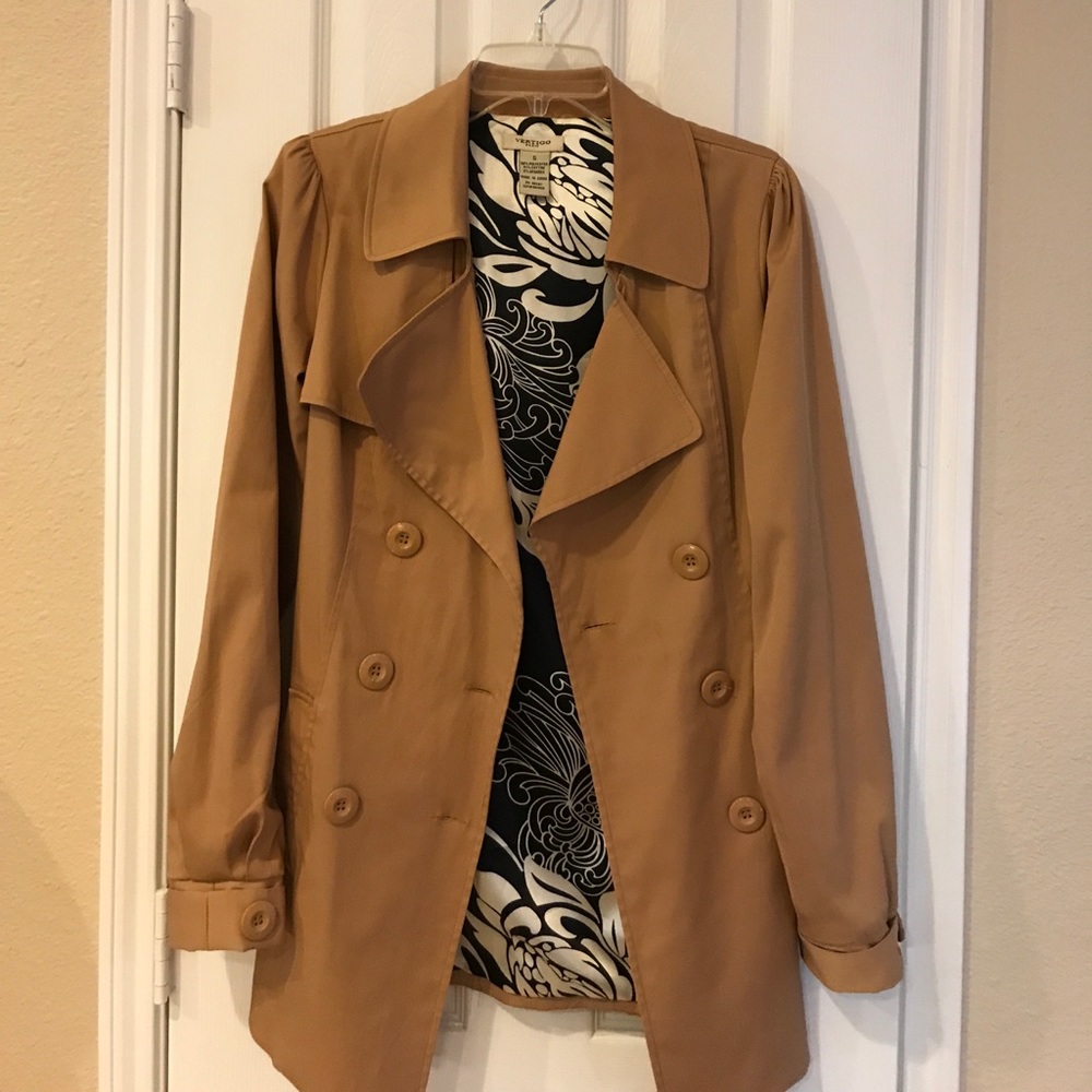 Beige trench coat