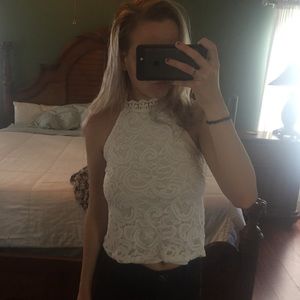 White Lace Halter top