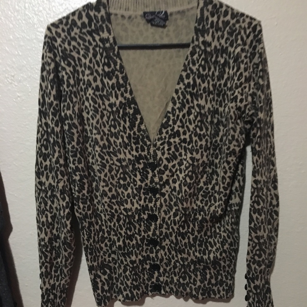 Leopard print cardigan
