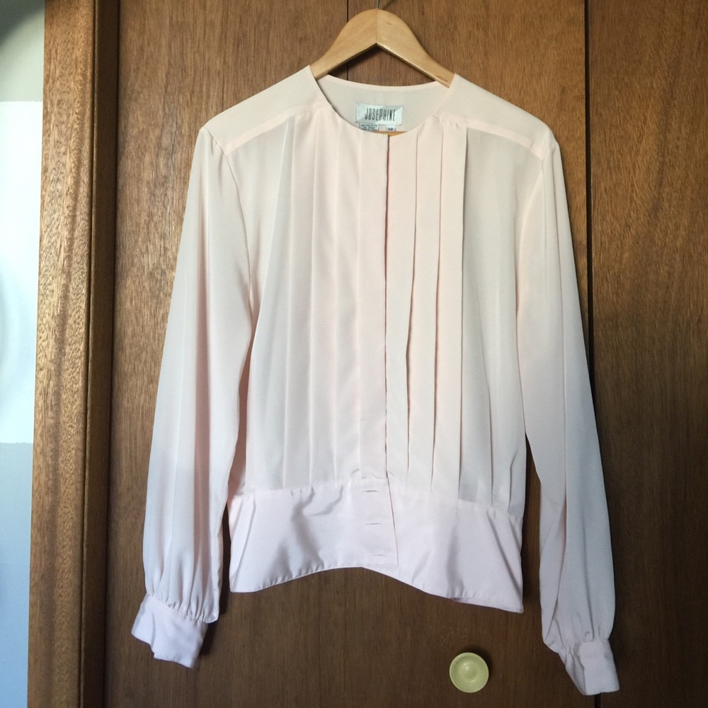 Josephine pleated pink top