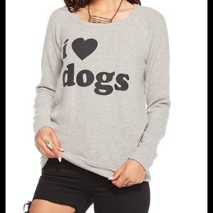 I love dogs super soft long sleeve draped back